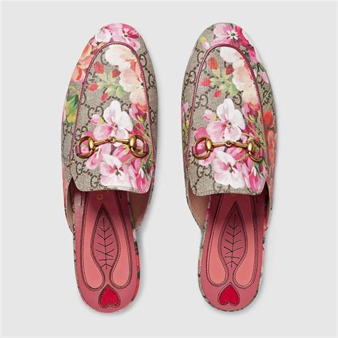 pink gucci princetown|gucci princetown striped slippers.